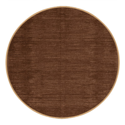 Tapis brun uni lavable à la machine