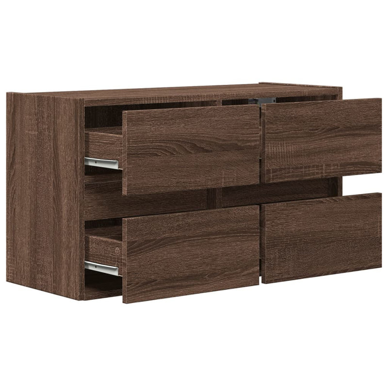 Yes_No_No_Yes_No TV Stand, Brown Oak, 80cm