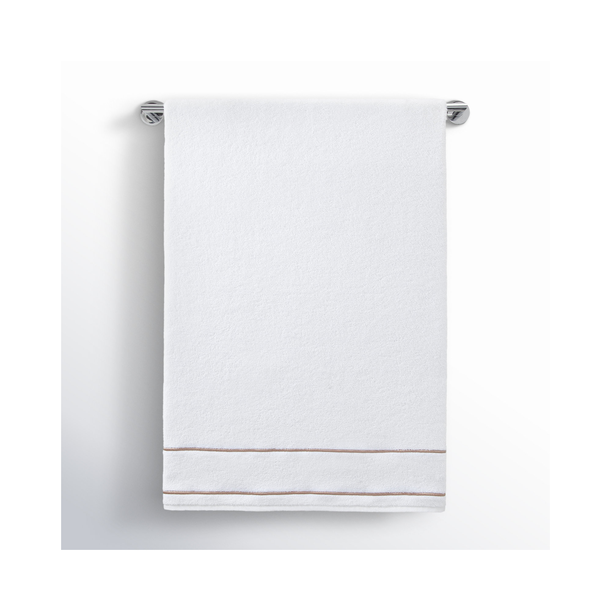 Lillet 100% Cotton Hand Towel, White/Gray