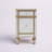 Mirrored Glass Top End Table with Storage