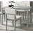 5Pc Dining Room Set Dining Table 4X Chairs Fabric Chair Seat