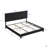 King Size Upholstered Platform Bed Frame With Linen Fabric Headboard, No Box Spring Needed, Wood Slat Support, Easy Assembly