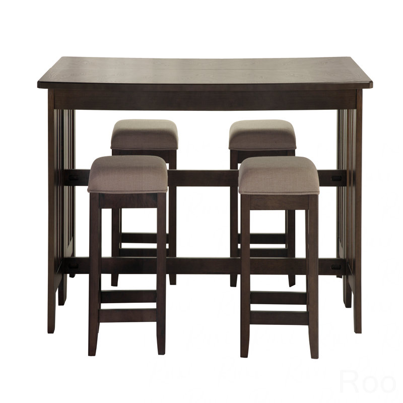 Drop Leaf Table W/ 4 Dining Stools