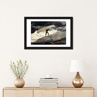 «The Portage, 1897» par Winslow Homer, reproduction sur toile tendue sur châssis