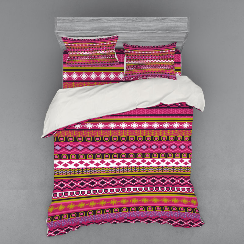 Rustic Polyester Geometric Shapes Duvet Cover