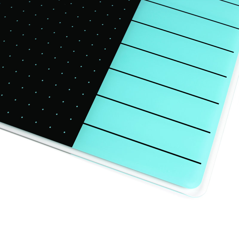 Glacier Plan & Grid Glass Dry Erase Board, Light Teal, 17" x 23"
