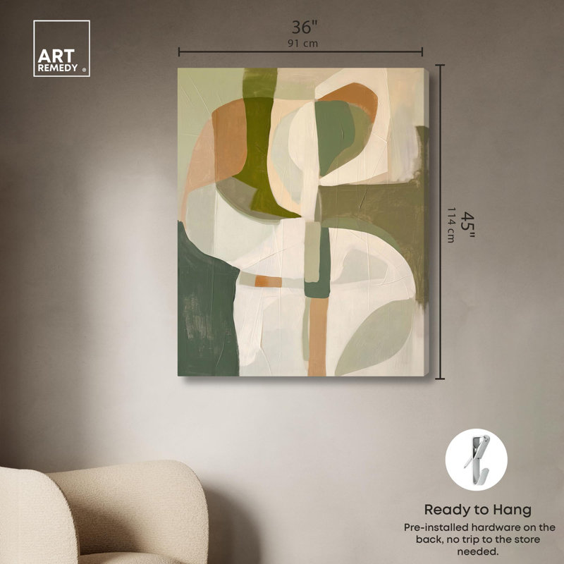 Toile «Hazy Shape» par Art Remedy, H 45 po x l 36 po, Toile tendue