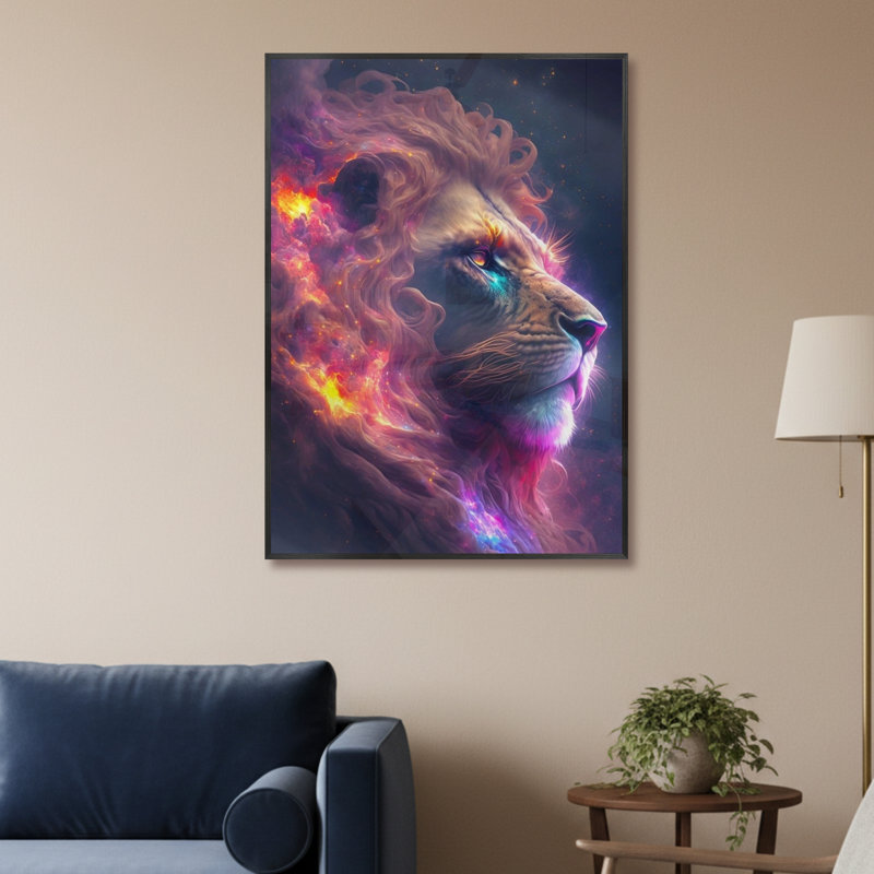Single Picture Frame LED Illuminated Wall Art Wall Art on Glass / Aluminium, 60 cm H x 50 cm W