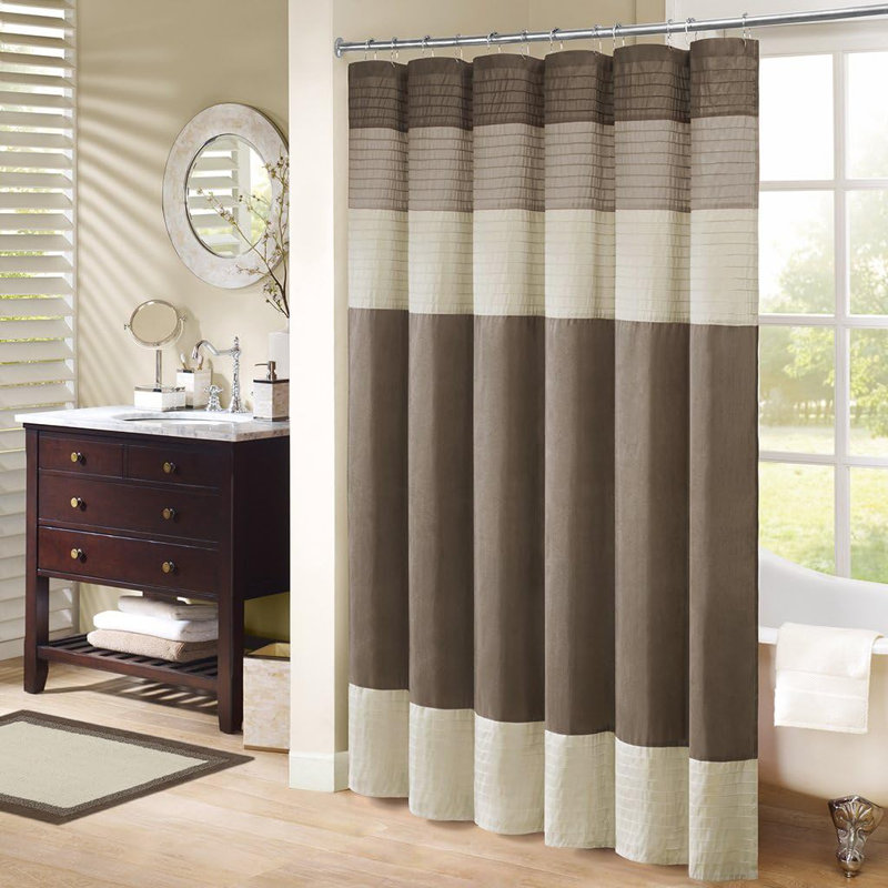 Polyester Shower Curtain Set, Natural