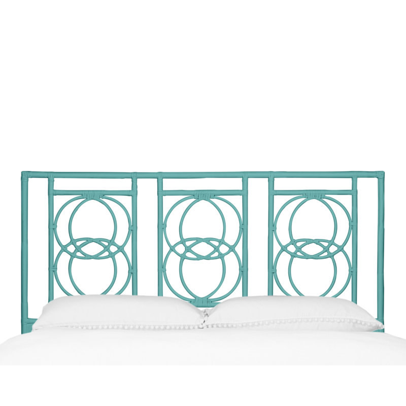 Emilia Open-Frame Headboard, King, Turquoise