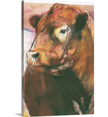 "Armée" Zeus, Red Belty Galloway Bull, 2006 "par Mark Adlington, reproduction d'art sur toile