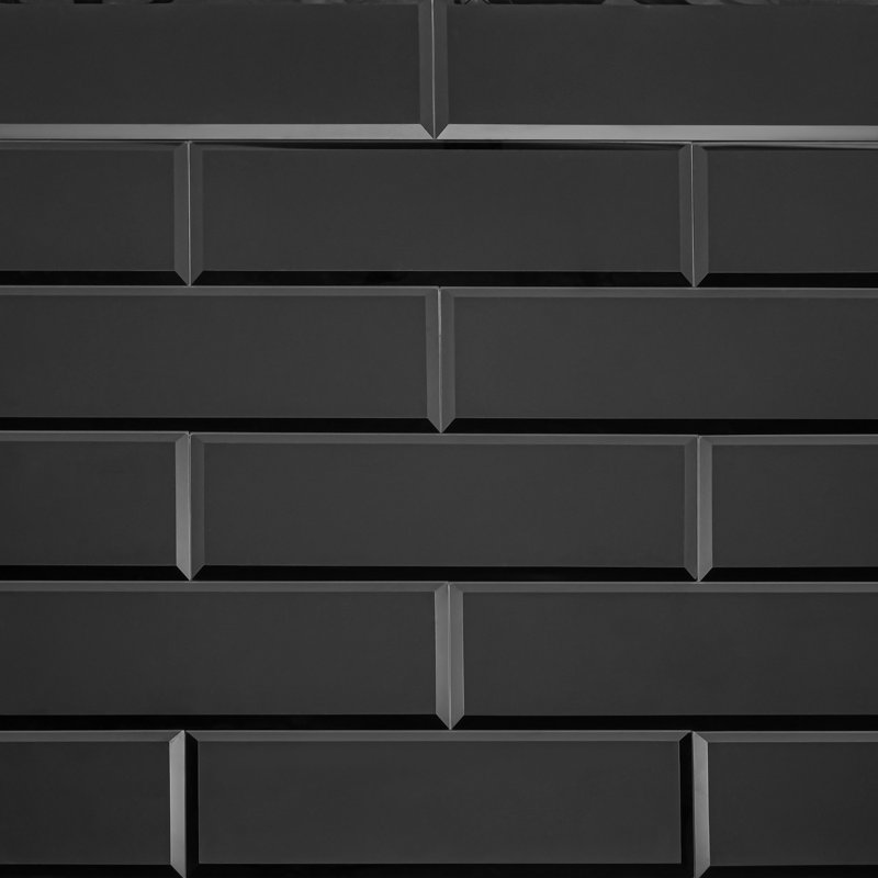3" x 10" Beveled Glass Subway Tile