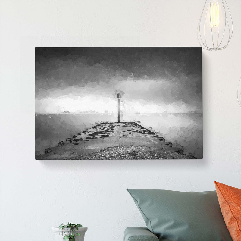 Sea View From Weymouth Dorset In Abstract - Wrapped Canvas, 35cm H x 50cm W x 3cm D