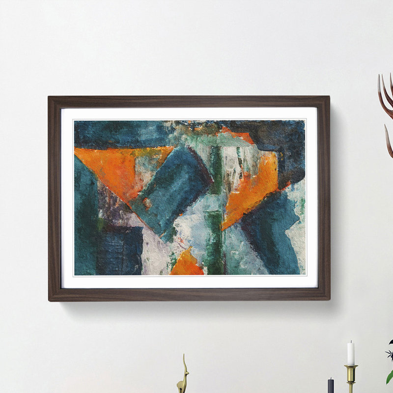Abstract Vol.62 by S.Johnson - Single Picture Frame Print, 24cm H x 33cm W x 2cm D, Walnut Framed