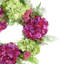 28" Assorted Hydrangea Wreath With Sedum And Fern Leaves