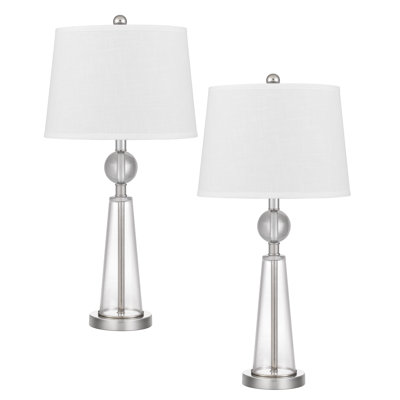 28.5"H Ceramic Reverse Torch Style Table Lamps Set of 2 for Bedroom or Home