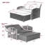 Chaise longue double en osier PE avec dossier réglable PE-491344607
