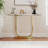 43.3-Inch Accent Table, Console, Modern Wooden Imitation Marble Countertop Console Table, Narrow Type, Sofa, Living Room, Bedroom
