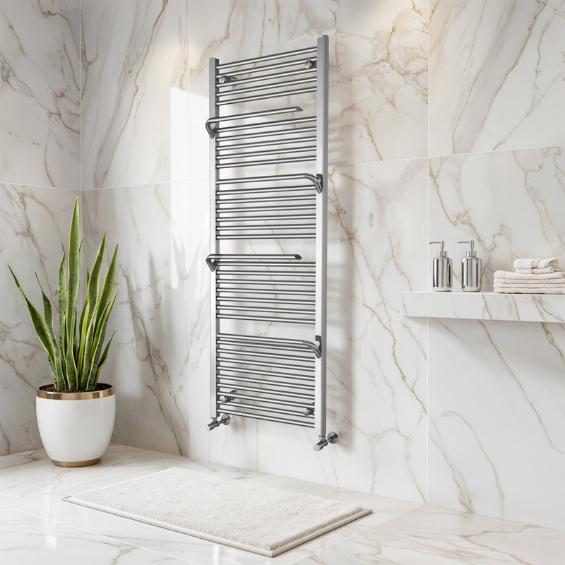Joule Straight Towel Rail Heated Towel Rails, Chrome, 1510mm H x 550mm W