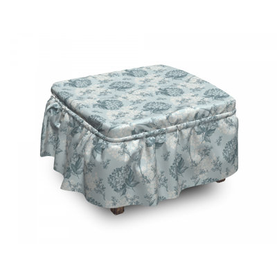 Housse pour repose-pieds plantes romantique