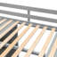 Lit mezzanine double avec garde-robe, bureau et tablettes, gris (OLD: LT000679AAE)-458178446