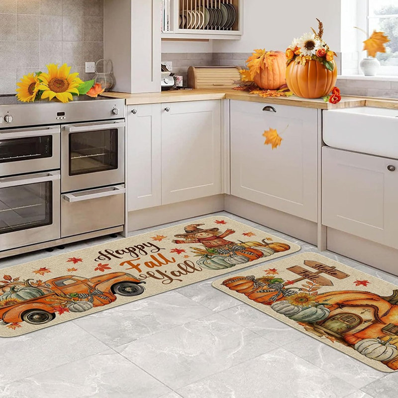 Ensemble de tapis de cuisine Fall Truck