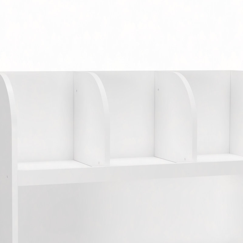 Bibliothèque avec 4 compartiments, étagère à livres, présentoir de rangement, support, organisateur de jouets, salle de jeux, chambre de bébé