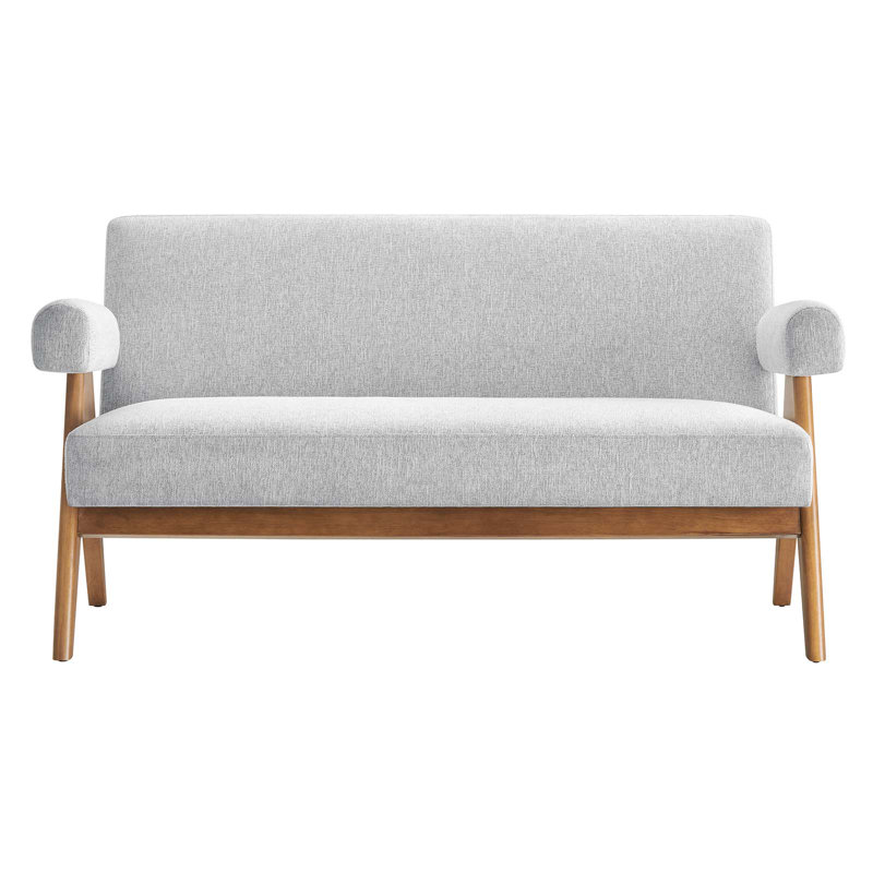 Modway Lyra 59'' Loveseat, Gray Revolution Performance Fabrics