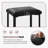 Modern Counter Height Bar Stools Set, PU Leather Upholstered Kitchen Island Stools with Footrest & Metal Frame-316392098