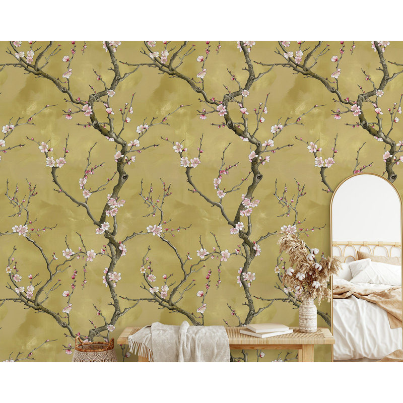 Papier peint floral asiatique Asian