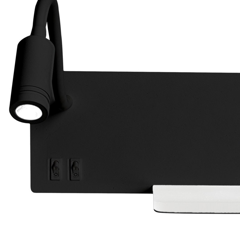 Shelf LED Wall Sconce, Black