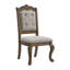 Chaise d'appoint Pickali House Furnishings Grethel avec tissu beige en noyer (2 par carton)