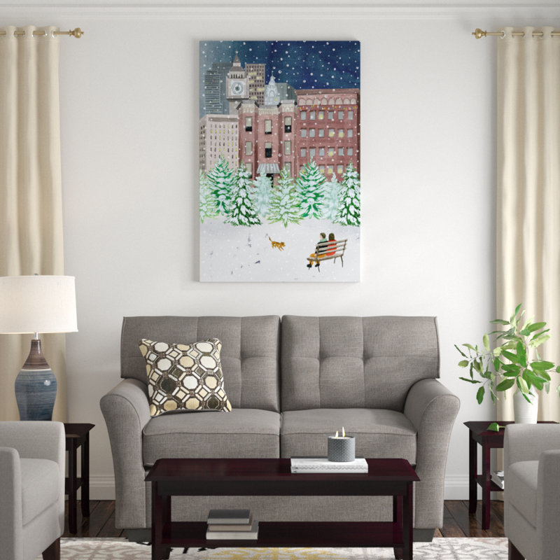 Christmas in the City Collection B by Grace Popp - Painting Print, 122cm H x 81cm W x 3.18cm D, Wrapped Canvas