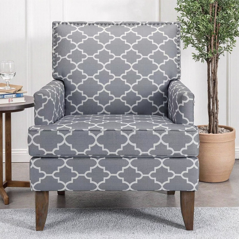 Chaise d'appoint en tissu - sièges de salon modernes, Grey Mix