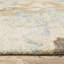 Tapis beige / bleu à motif abstrait en laine Renli-964059340