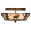 Rustic Lodge 2 - Light Semi Flush Mount