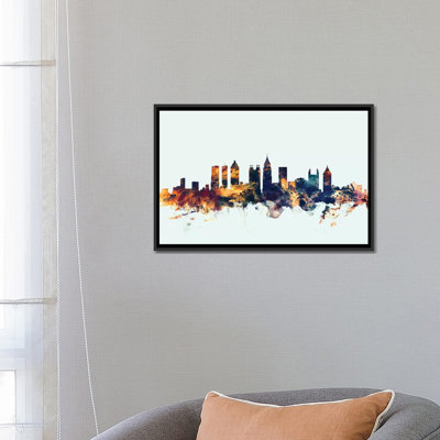 Reproduction d'art sur toile tendue Skyline Series: Atlanta, Georgia, USA