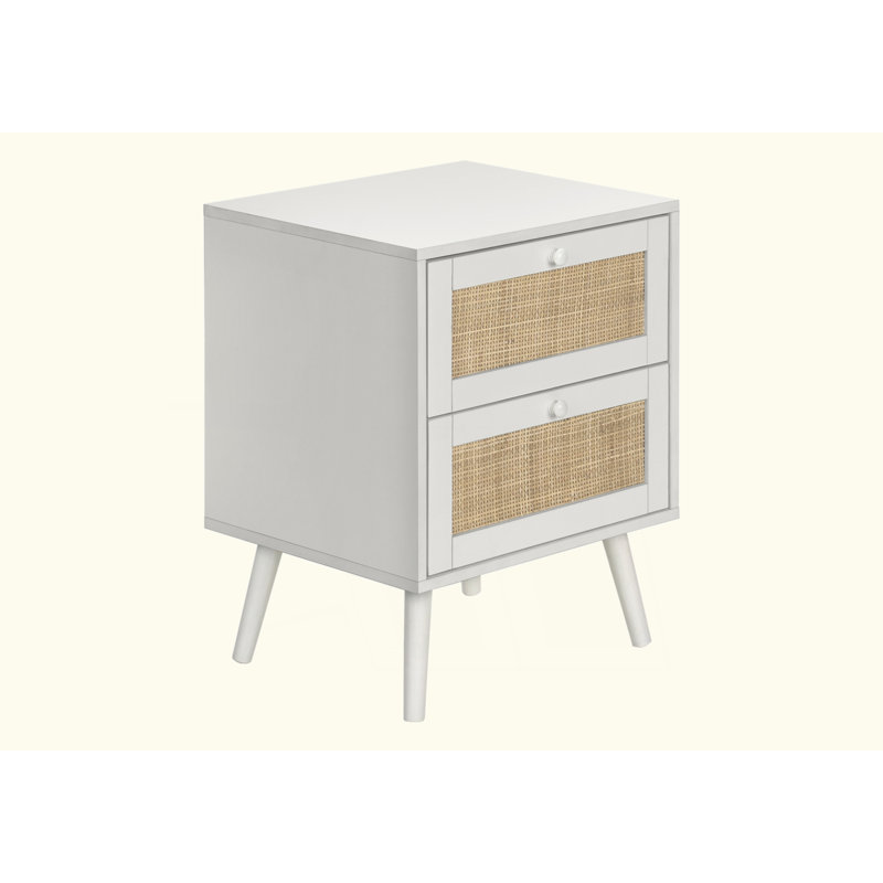Table d'appoint, table d'appoint, bout, chambre à coucher, salon, table de chevet, tiroir de rangement, Blanc