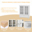 Armoire de rangement minimaliste avec portes doubles en verre, 1 tiroir et tablette réglable-858555168