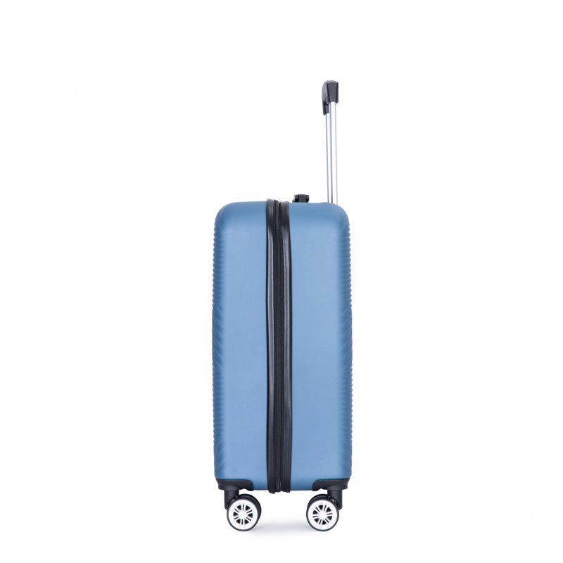 Ensemble de valises 2 pièces, valise légère en ABS, roues pivotantes, Blue