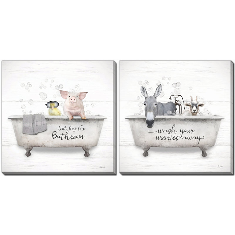 Wash Your Worries Away Canvas Set
