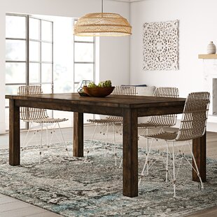 Meridian 69'' Walnut Solid Wood Dining Table Finish: Natural Walnut / Gold Tube