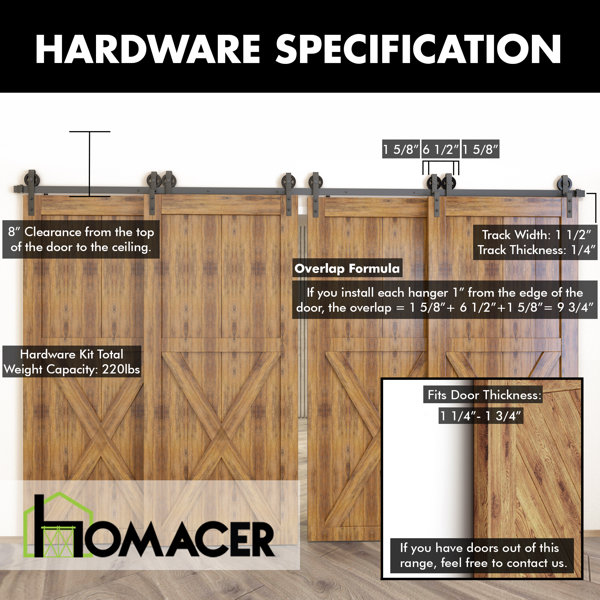 Door Hardware for Doors that are 2 1/4 inch to 2 1/2 Inch Thick