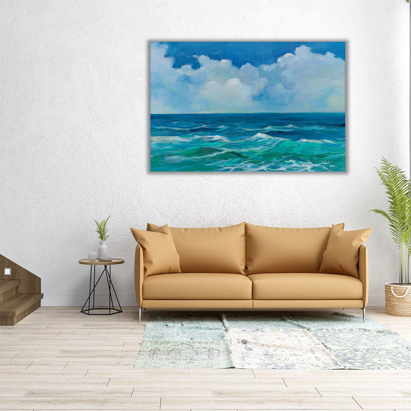 Emerald Wave - reproduction d'art sur toile, H 20 po x l 30 po