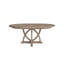 Table ronde extensible de 54 po avec 4 chaises et plateau en ciment 6 pièces