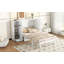Grand lit escamotable avec tablettes, tiroirs et ports USB