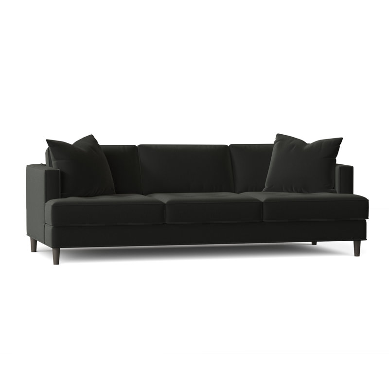 Upholstered 84'' Sofa, Bella Hunter Performance Velvet