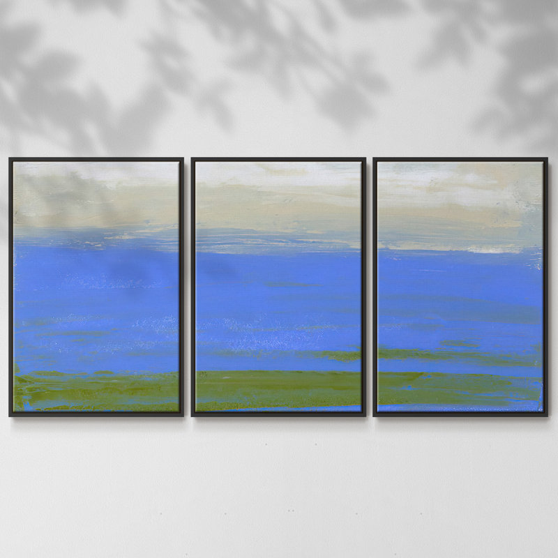 North Fork I - Multi Piece Framed Canvas, 36" H x 75" W x 2" D, Black