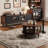 31.5"Vintage Solid Wood Coffee Table Set