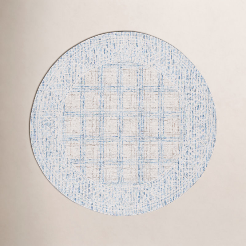 Stratford Geometric Hand-Tufted Wool Area Rug, Round 6'